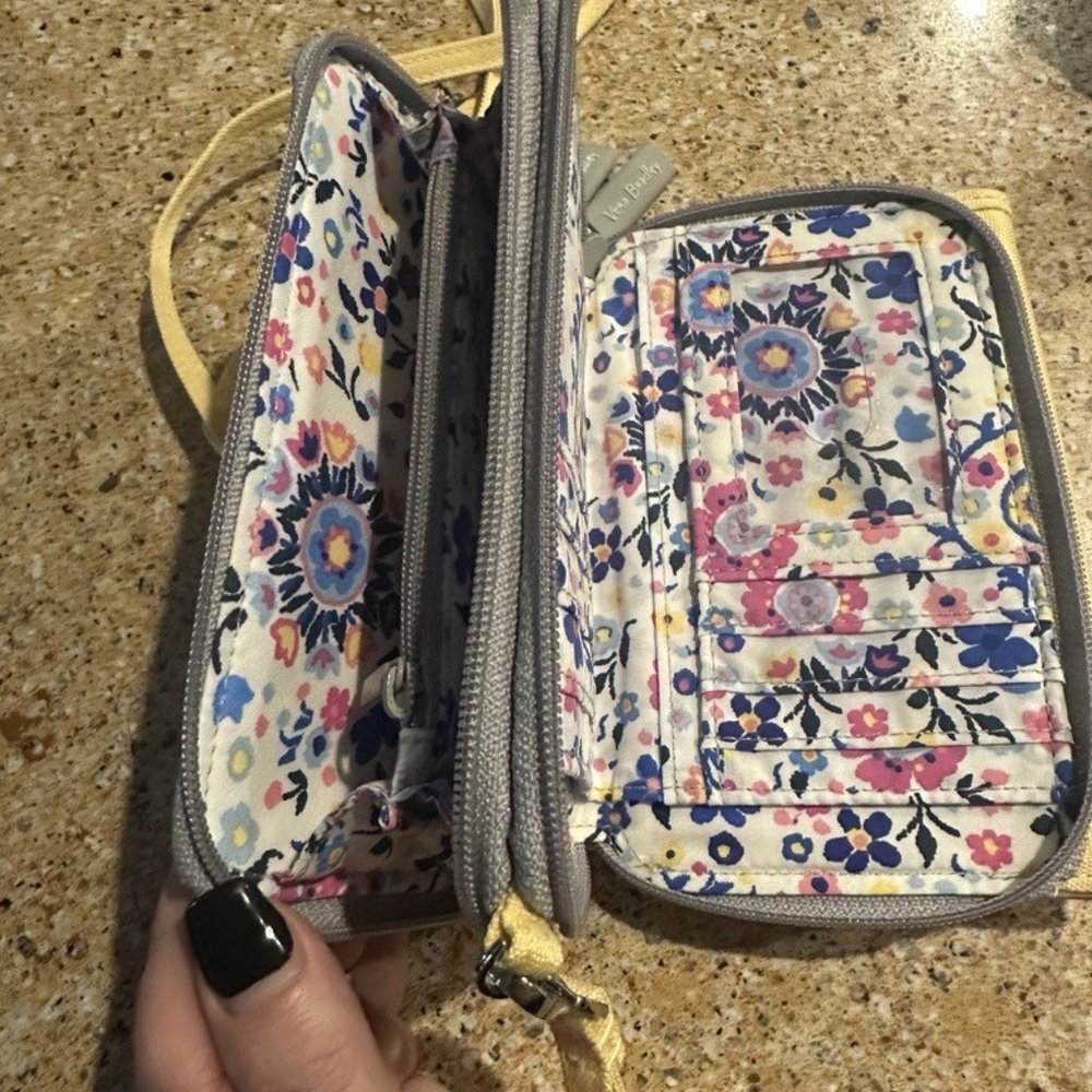Vera Bradley Yellow Canvas Clutch - Picture 3 of 3